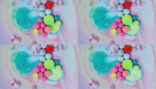 扩散的彩虹糖高清在线视频素材下载