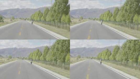 川藏线旅行骑行者高清在线视频素材下载