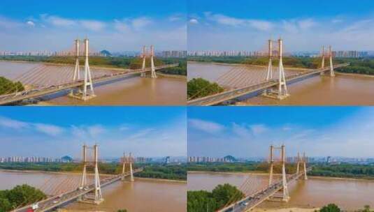 济南黄河大桥延时高清在线视频素材下载