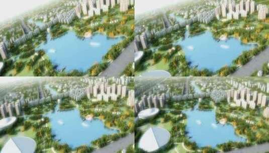 三维生态城市绿色城市动画高清在线视频素材下载
