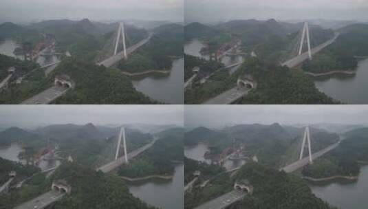 贵州·贵阳·清镇市·红枫湖风景区·红枫大桥10高清在线视频素材下载