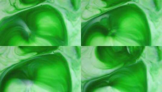 绿色墨水在水中扩散高清在线视频素材下载
