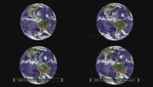 太空中旋转的地球动画高清在线视频素材下载