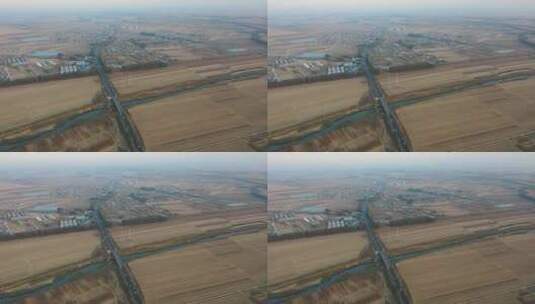 辽宁省海城市牛庄镇航拍高清在线视频素材下载