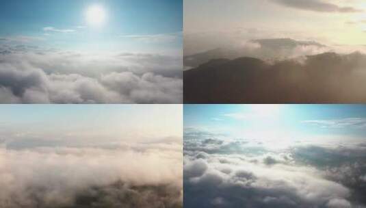 云海，飞机视角，云顶之上，日出，航拍高清在线视频素材下载