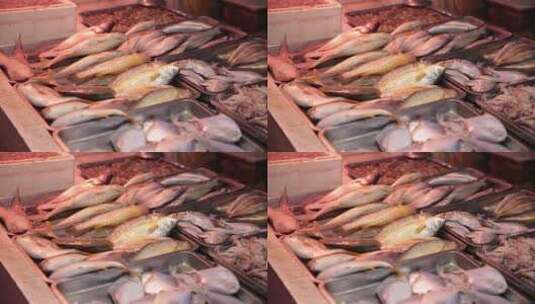 超市水产市场买鱼高清在线视频素材下载