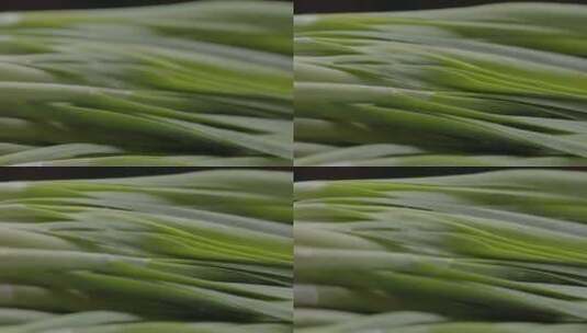 韭菜食材多角度拍摄LOG高清在线视频素材下载