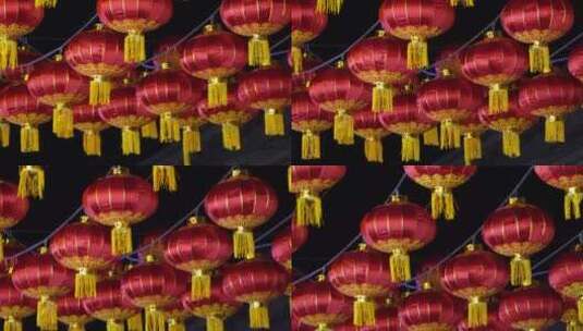 后海春节装饰红灯笼高清在线视频素材下载