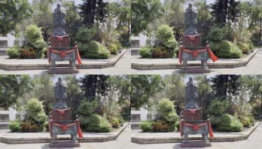 深圳东湖公园孔子雕像高清在线视频素材下载