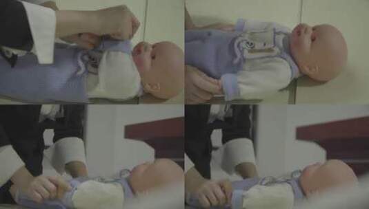 育婴师小儿按摩师月子中心母乳喂养推拿培训高清在线视频素材下载