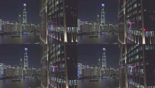 上海外滩枫泾BFC外滩金融中心城市航拍高清在线视频素材下载