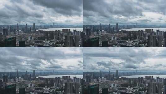 深圳南山CBD高楼群风云变换高清在线视频素材下载