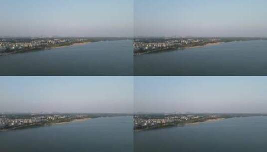 湖北襄阳汉江城市风光高清在线视频素材下载
