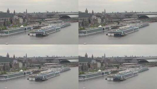 运河上的驳船高清在线视频素材下载