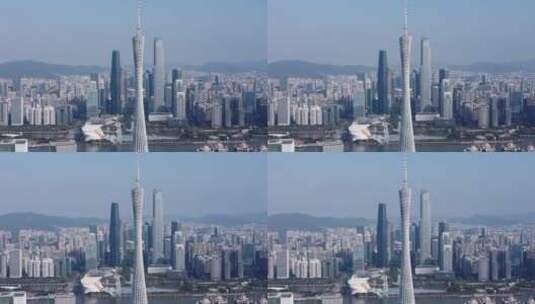 广州城市风光航拍高清在线视频素材下载