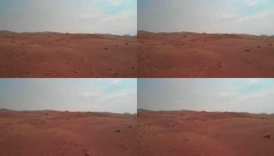 航拍的红色沙漠景观高清在线视频素材下载