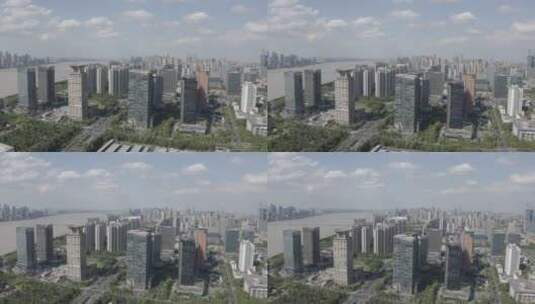 杭州滨江城市建筑群高清在线视频素材下载