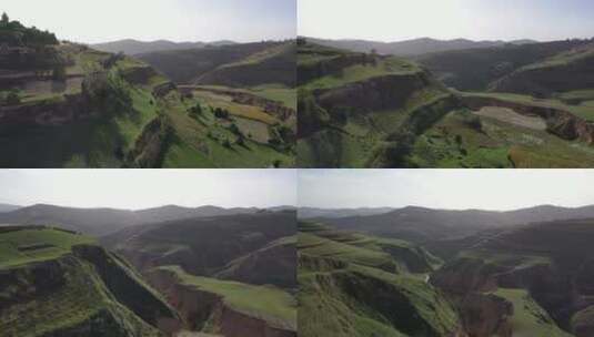 甘肃中部地区山脉航拍高清在线视频素材下载
