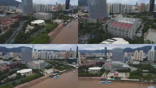 4K航拍甘肃省体育公园高清在线视频素材下载
