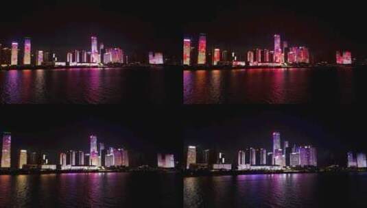 长沙湘江夜景高清在线视频素材下载