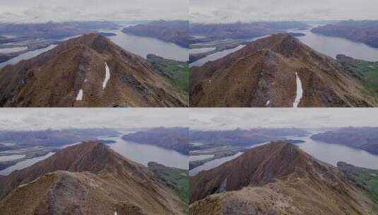 航拍的新西兰山顶景观高清在线视频素材下载
