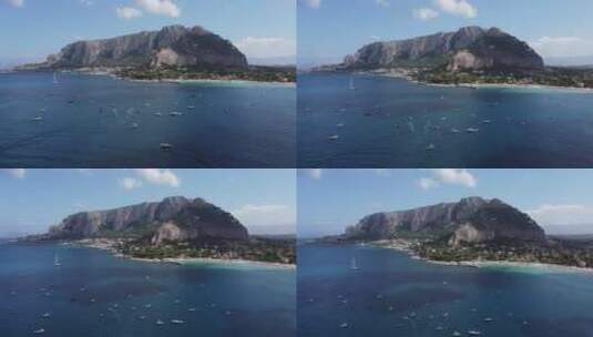 航拍海岛风景高清在线视频素材下载