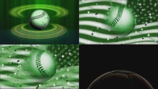 旋转的棒球高清在线视频素材下载