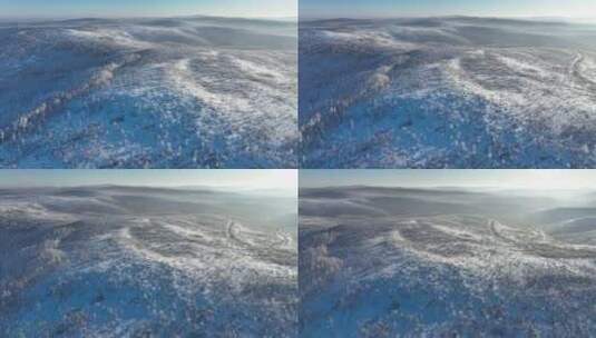 冬季岭上雾凇高清在线视频素材下载