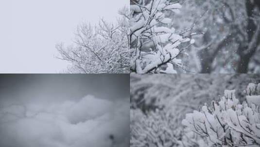 下雪慢动作唯美高速镜头高清在线视频素材下载