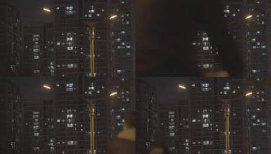城市夜晚路灯高清在线视频素材下载