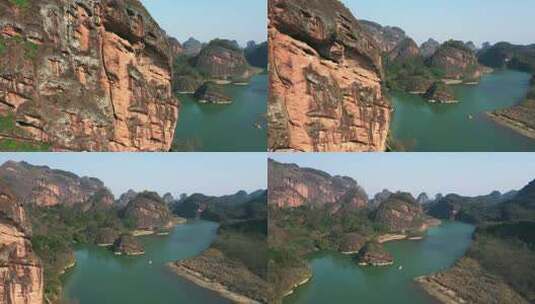 江西龙虎山风景区航拍高清在线视频素材下载