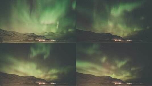 4K北欧冰岛极光银河高清在线视频素材下载
