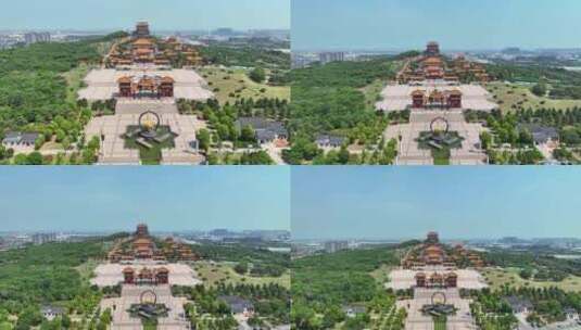 航拍江苏徐州旅游地标古建筑魁星楼高清在线视频素材下载