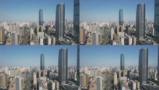航拍湖南长沙五一大道城市高楼高清在线视频素材下载