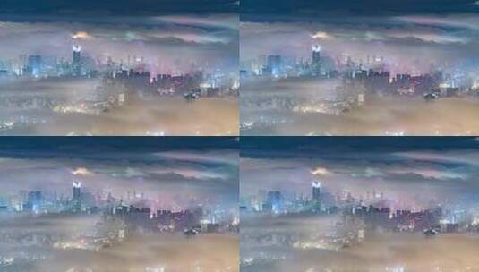 福州城平流雾高清在线视频素材下载
