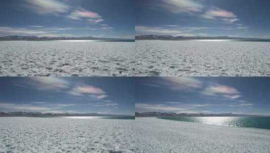 西藏纳木错湖泊雪山高原航拍延时4K高清在线视频素材下载