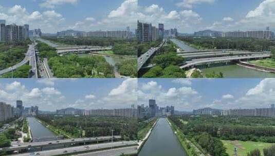 深圳南山区大沙河高清在线视频素材下载