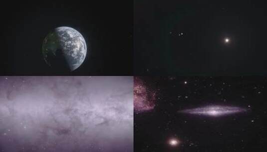 宇宙星空太阳系穿梭星云银河太空漫游高清在线视频素材下载