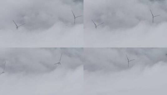 云海绕风车，这是中国高清在线视频素材下载