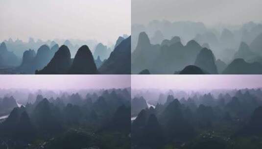 中国桂林山水桂林漓江山水高清在线视频素材下载