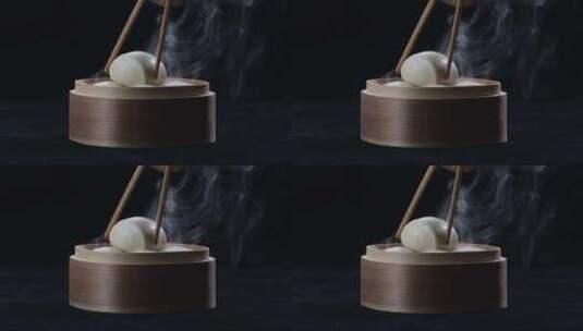 牛奶燕麦刀切馒头展示高清在线视频素材下载