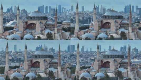 清真寺无人机拍摄高清在线视频素材下载