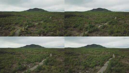火山口航拍 五大连池火山群航拍 东北火山群高清在线视频素材下载