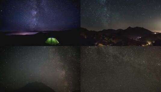 【合集】夜晚星空星系高清在线视频素材下载