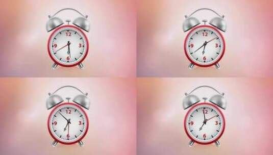 时钟概念动画闹钟时间概念高清在线视频素材下载