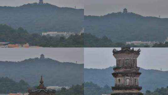 惠州泗洲塔挂榜阁航拍高清在线视频素材下载