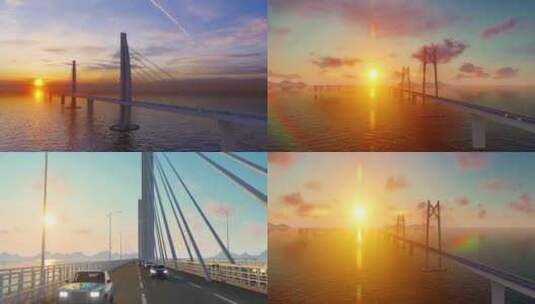 4K港珠澳大桥 跨海大桥高清在线视频素材下载