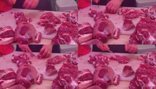肉铺切肉剔肉4高清在线视频素材下载