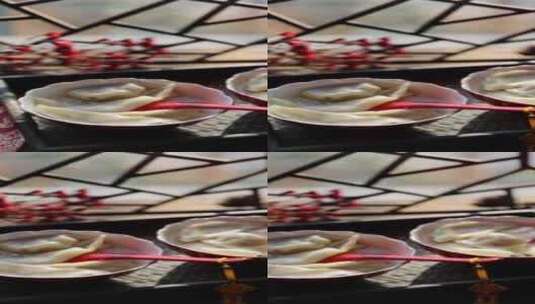 节日包饺子 春节 冬至 中华传统美食竖屏高清在线视频素材下载