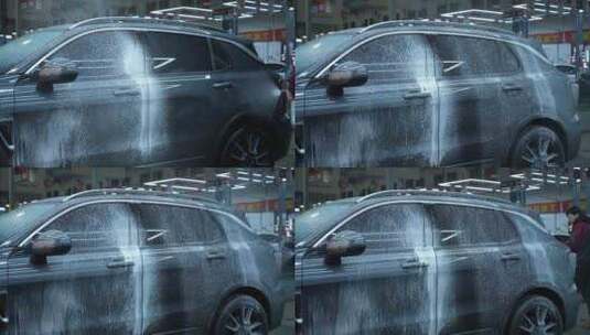 汽车洗车店洗车高清在线视频素材下载